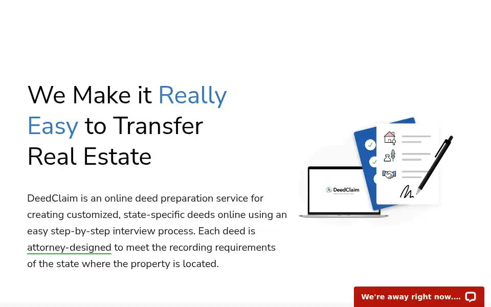 Screenshot of deedclaim.com