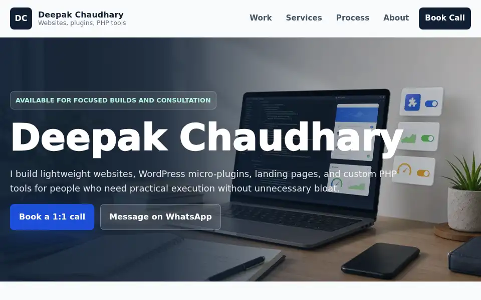 Screenshot of deepakchaudhary.dev