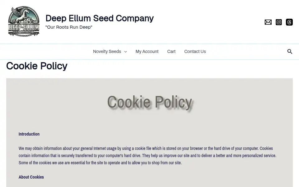 Screenshot of deepellumseeds.com