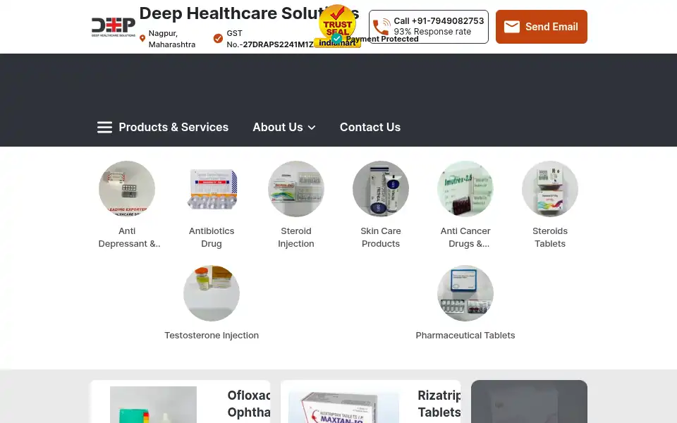 Screenshot of deepgenericmedicine.com