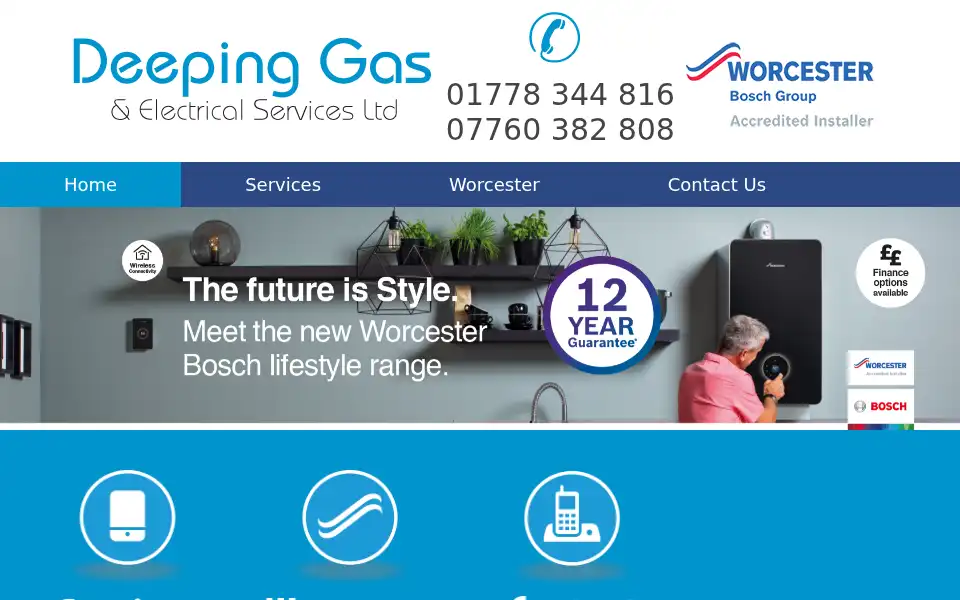 Screenshot of deepinggas.co.uk