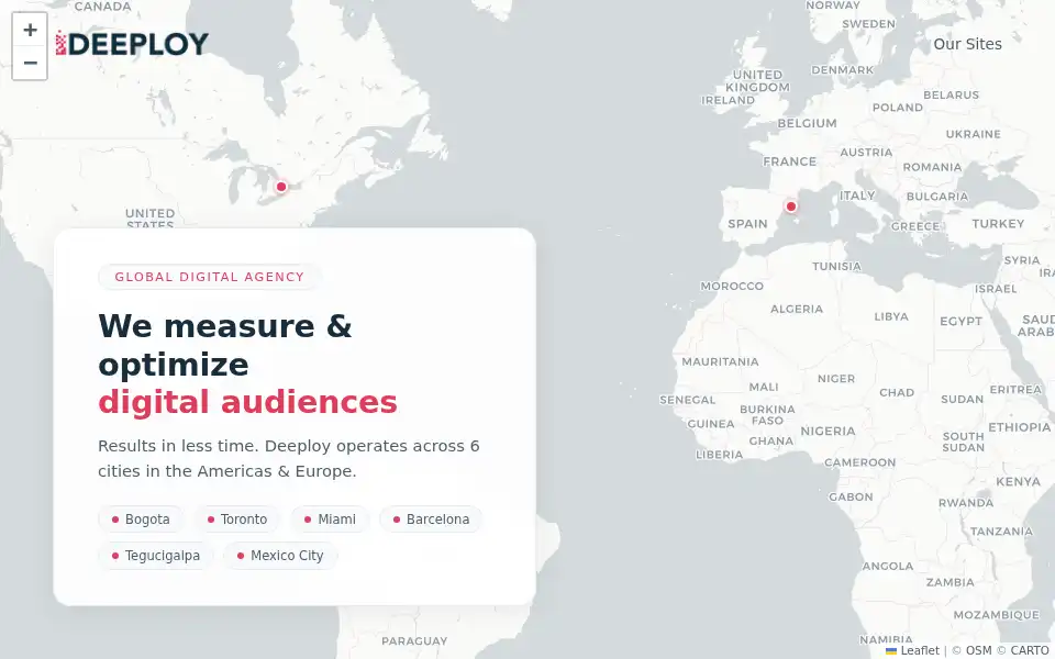 Screenshot of deeploy.agency