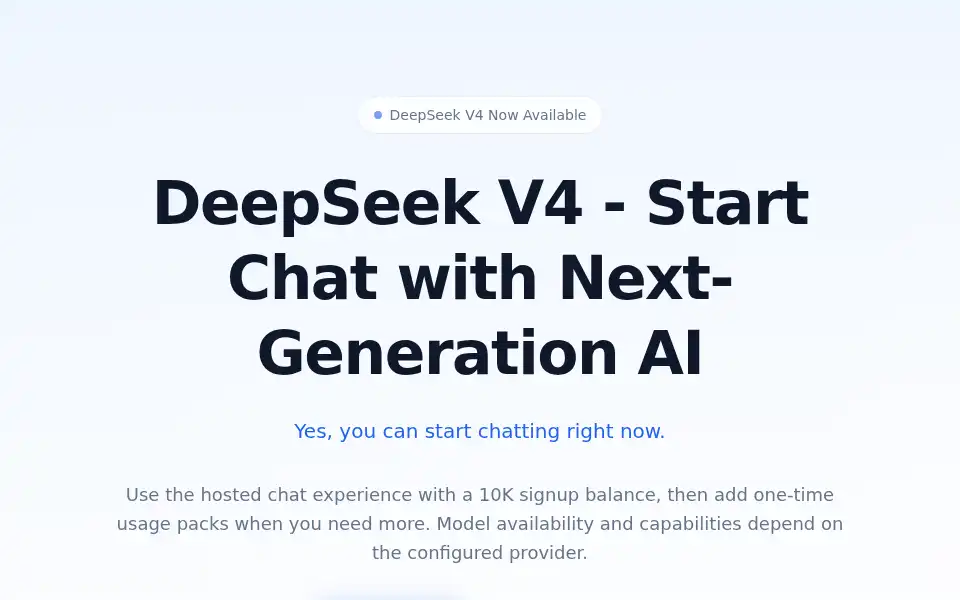 Screenshot of deepseek-v4.io