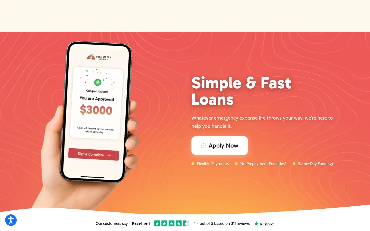 Screenshot of deercreeklending.com
