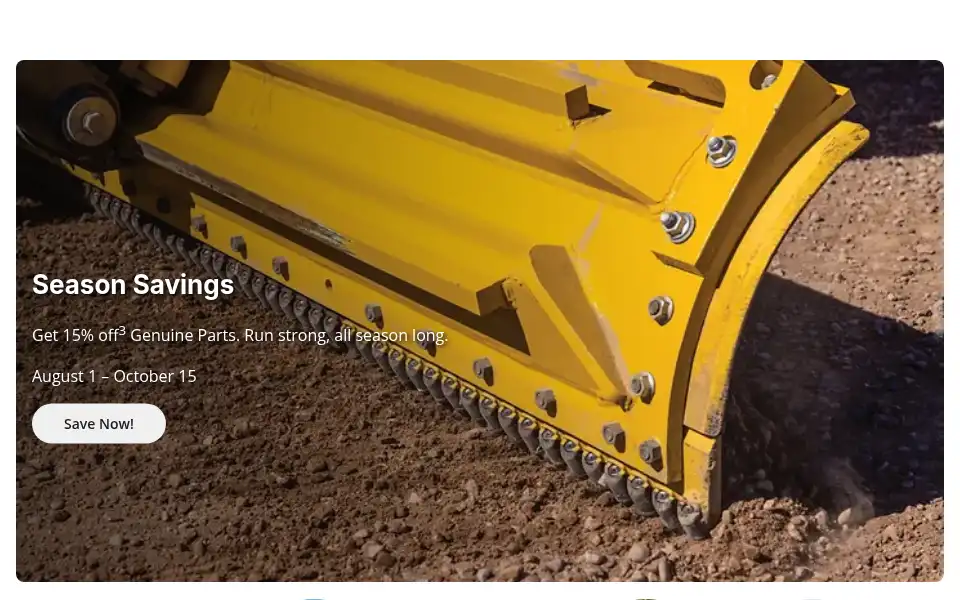 Screenshot of deere.com