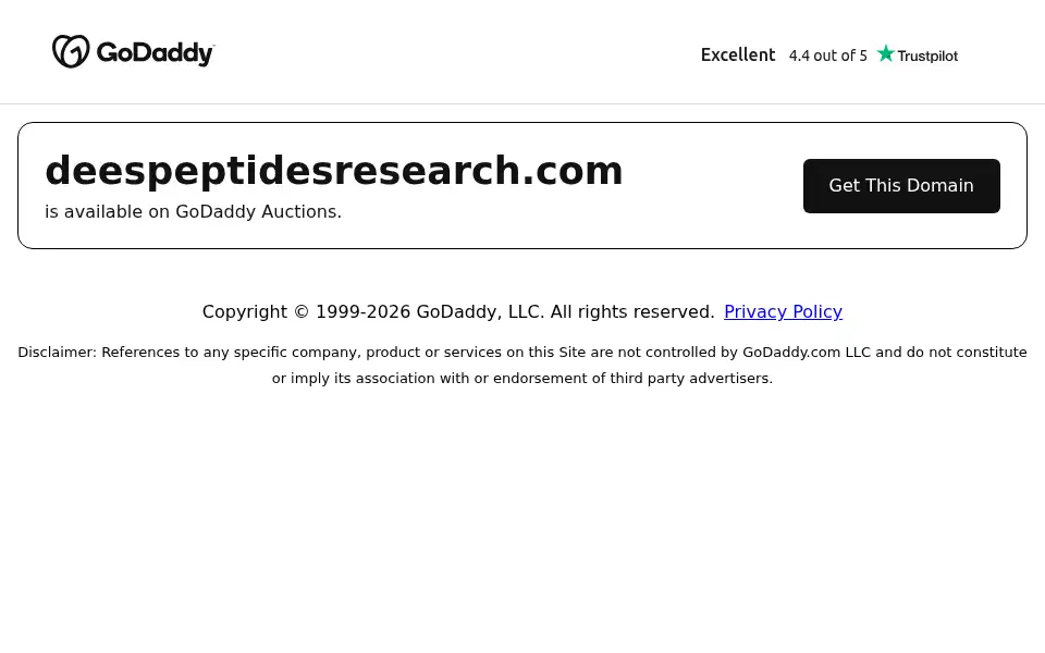 Screenshot of deespeptidesresearch.com