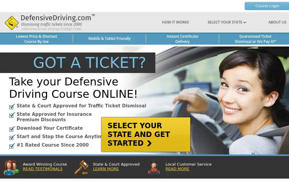 Screenshot of defensivedriving.com