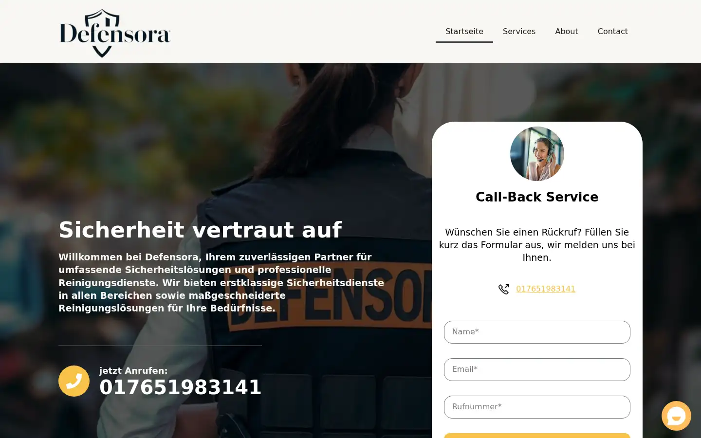 Screenshot of defensora.de