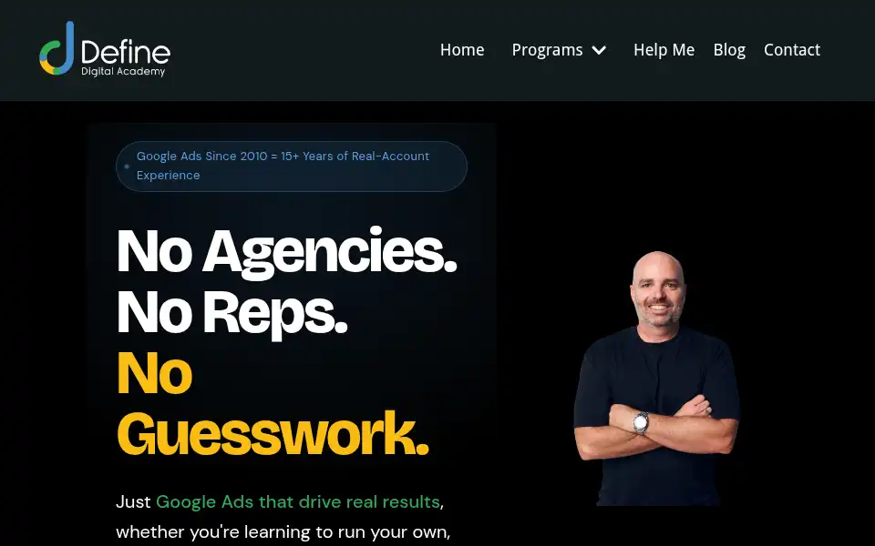 Screenshot of definedigitalacademy.com