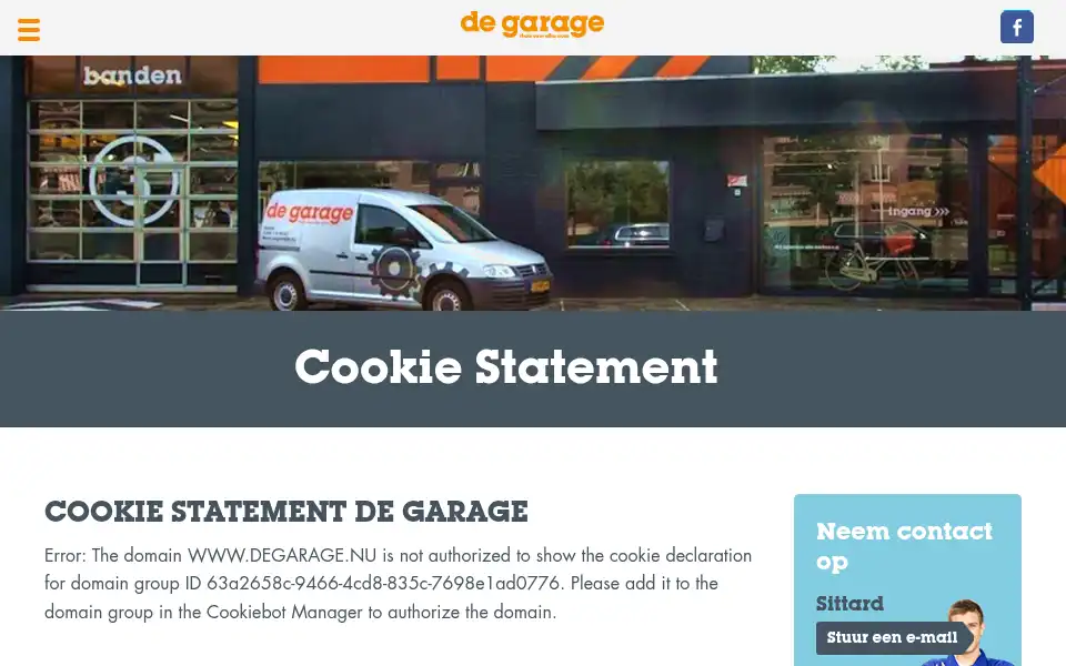 Screenshot of degarage.nu