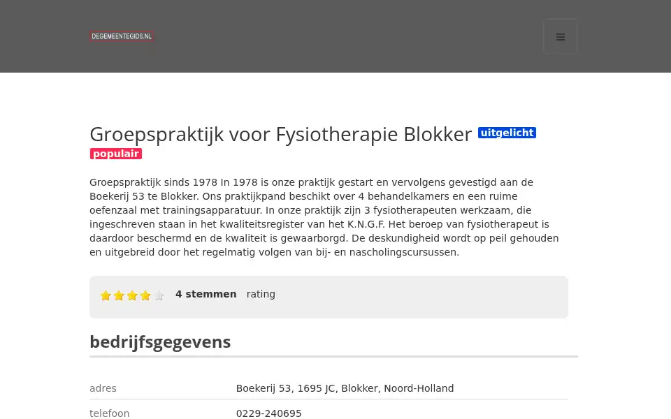 Screenshot of degemeentegids.nl