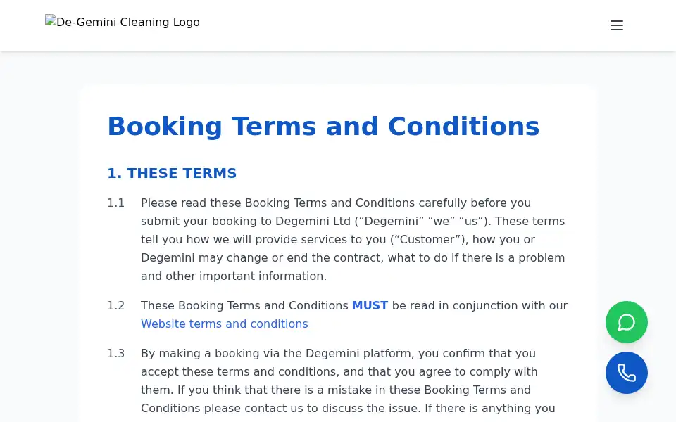 Screenshot of degeminiservices.co.uk