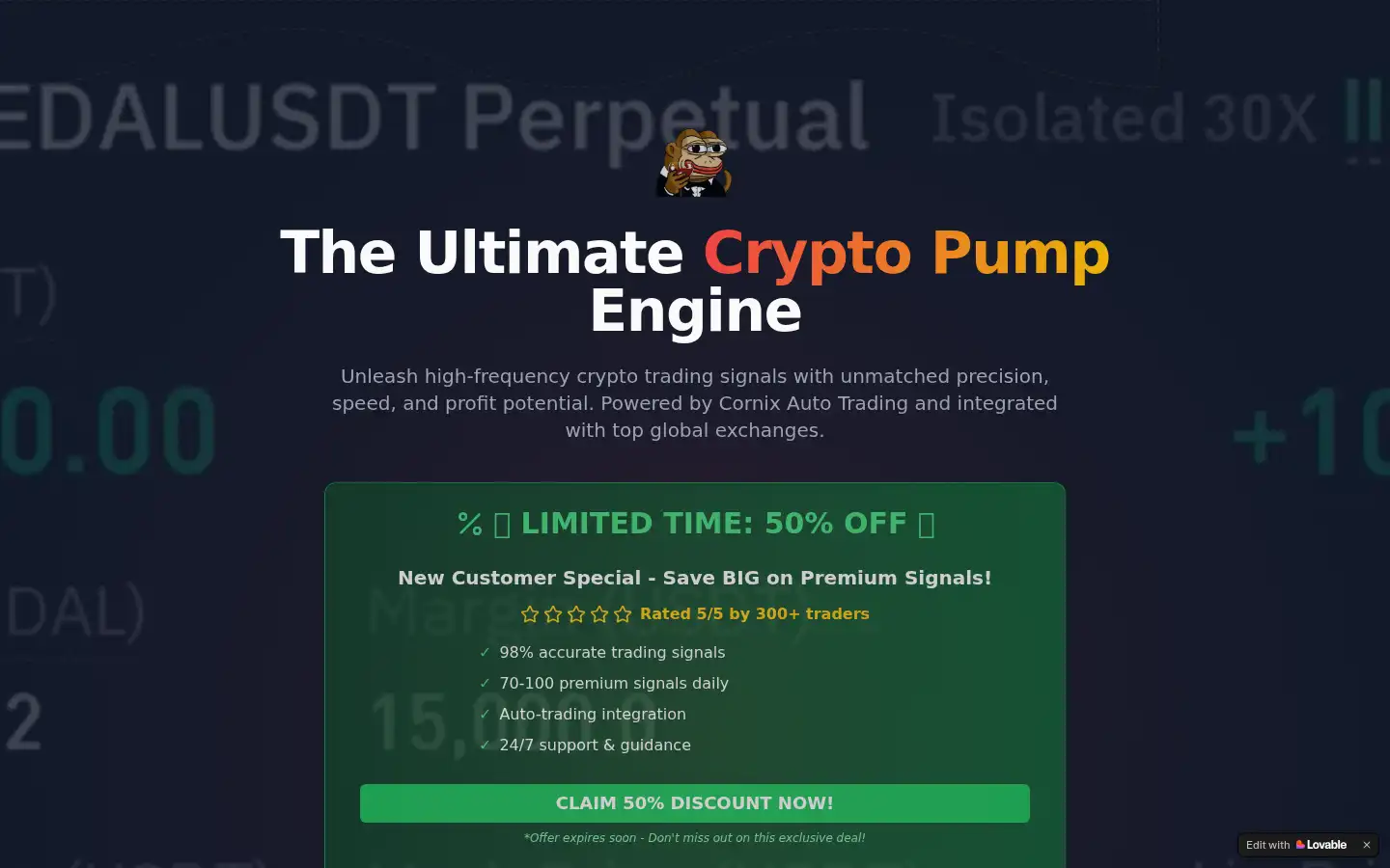 Screenshot of degenpump.top