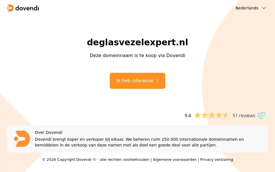 Screenshot of deglasvezelexpert.nl