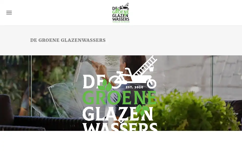 Screenshot of degroeneglazenwassers.nl