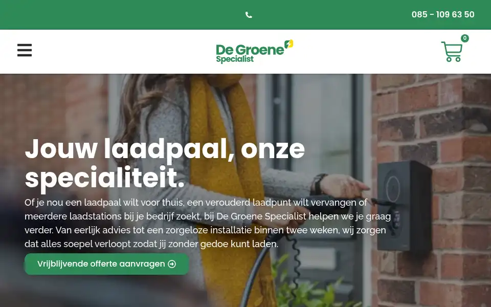 Screenshot of degroenespecialist.nl