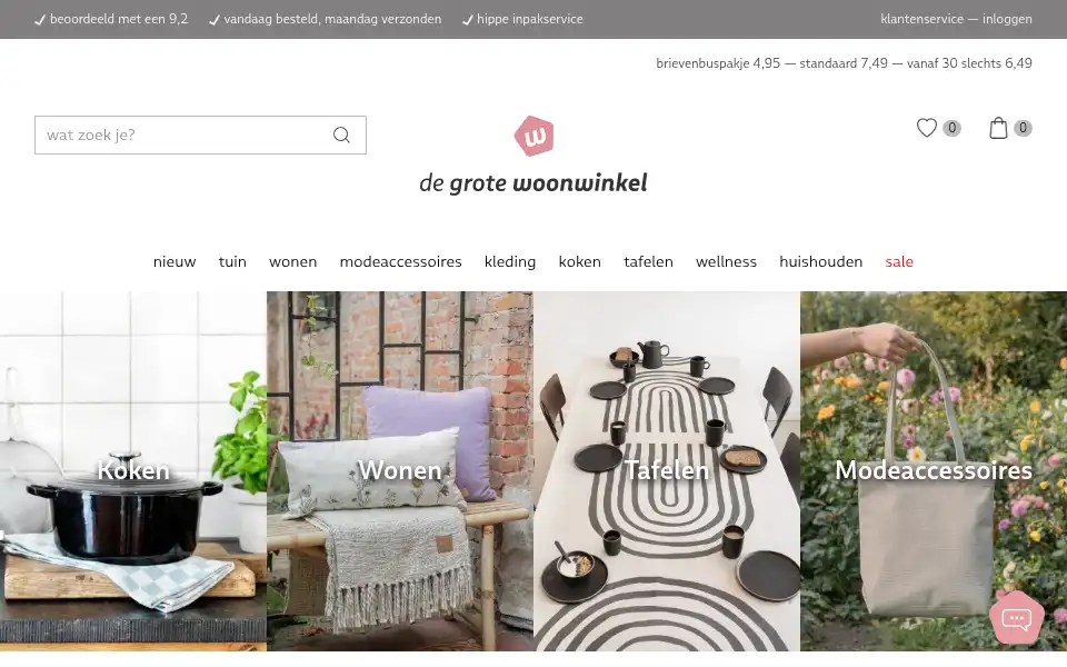Screenshot of degrotewoonwinkel.nl