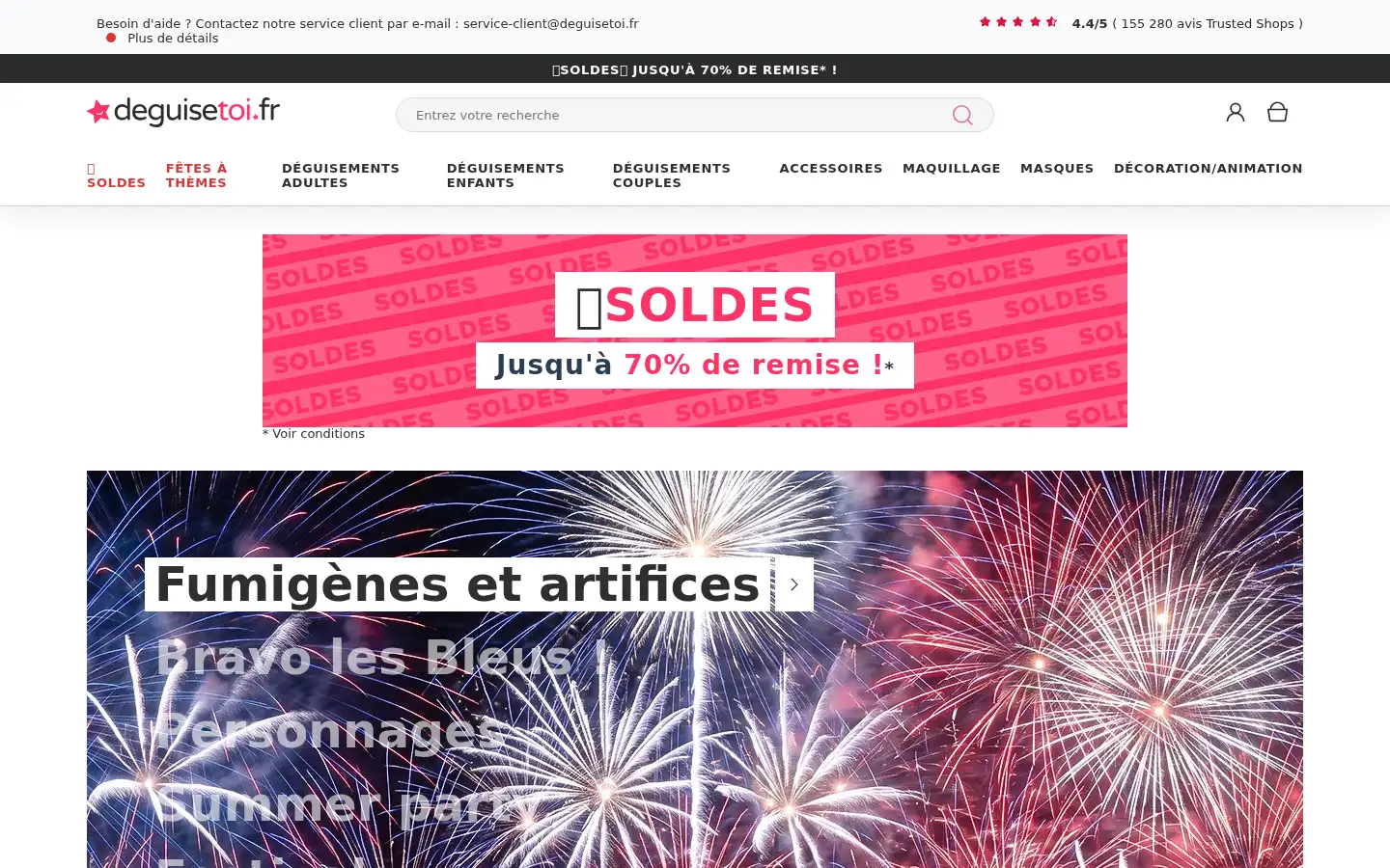 Screenshot of deguisetoi.fr