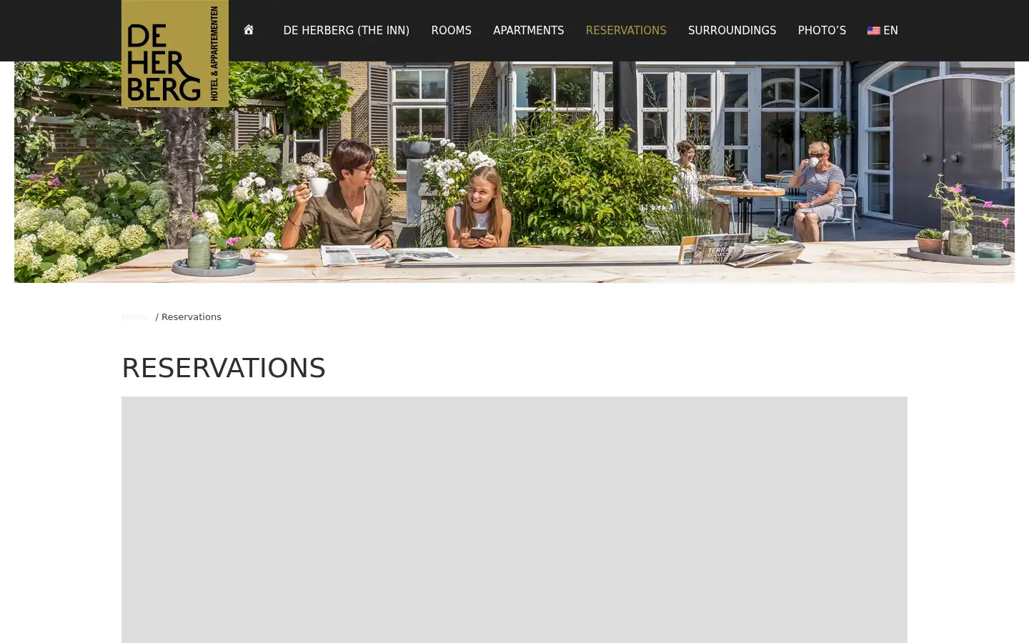 Screenshot of deherbergrenesse.nl