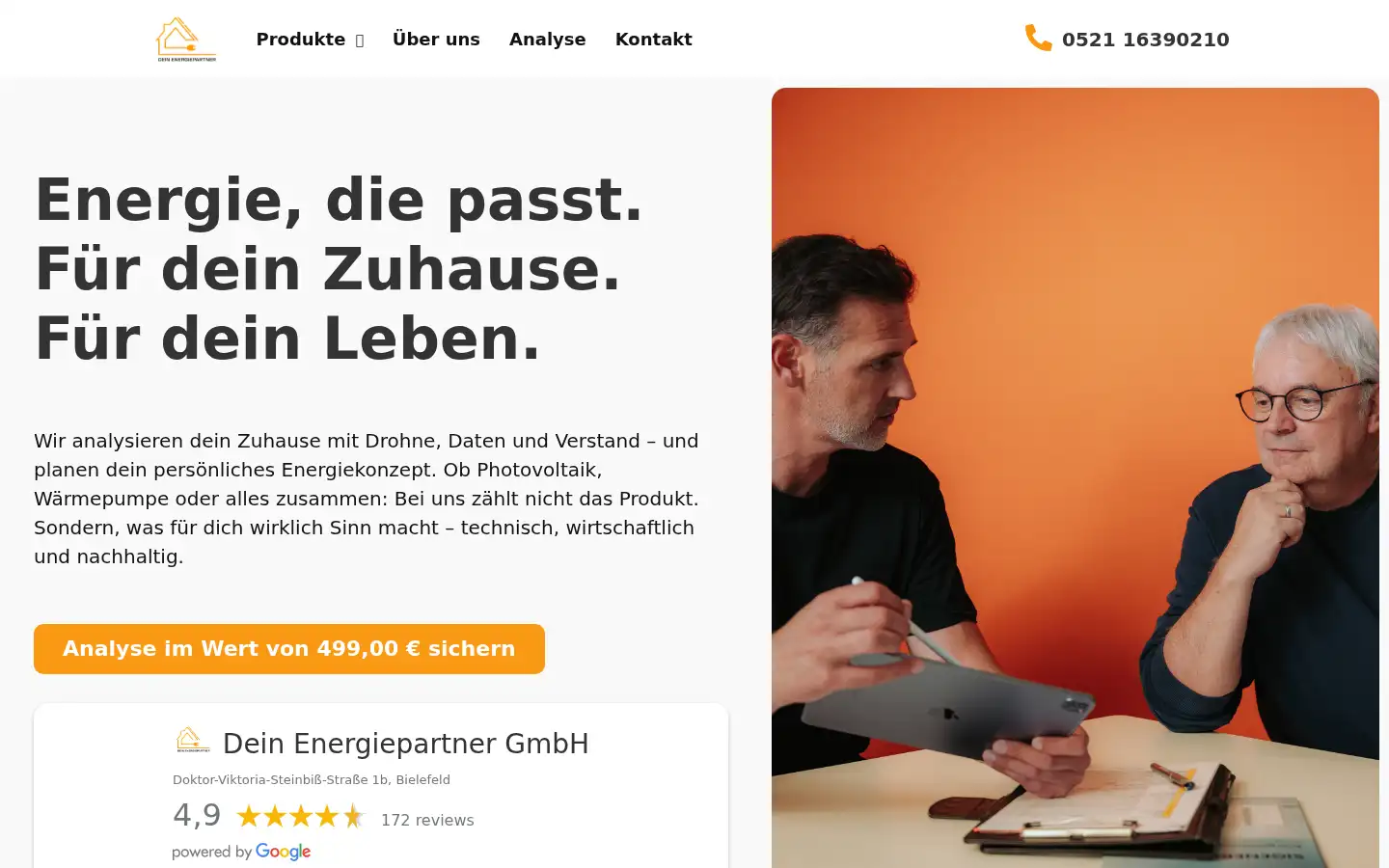 Screenshot of dein-energiepartner.de