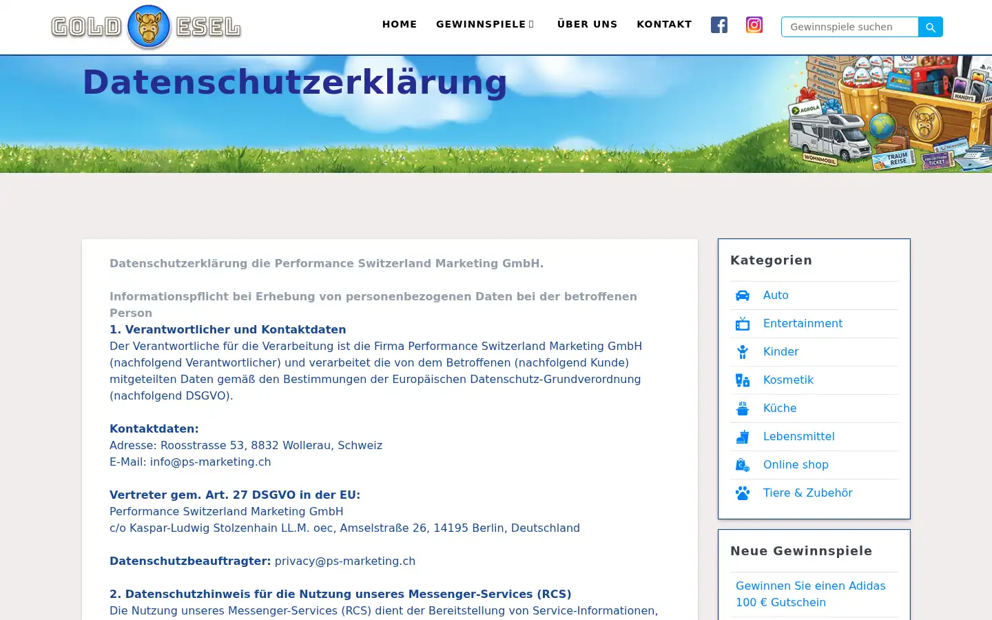 Screenshot of dein-goldesel.de