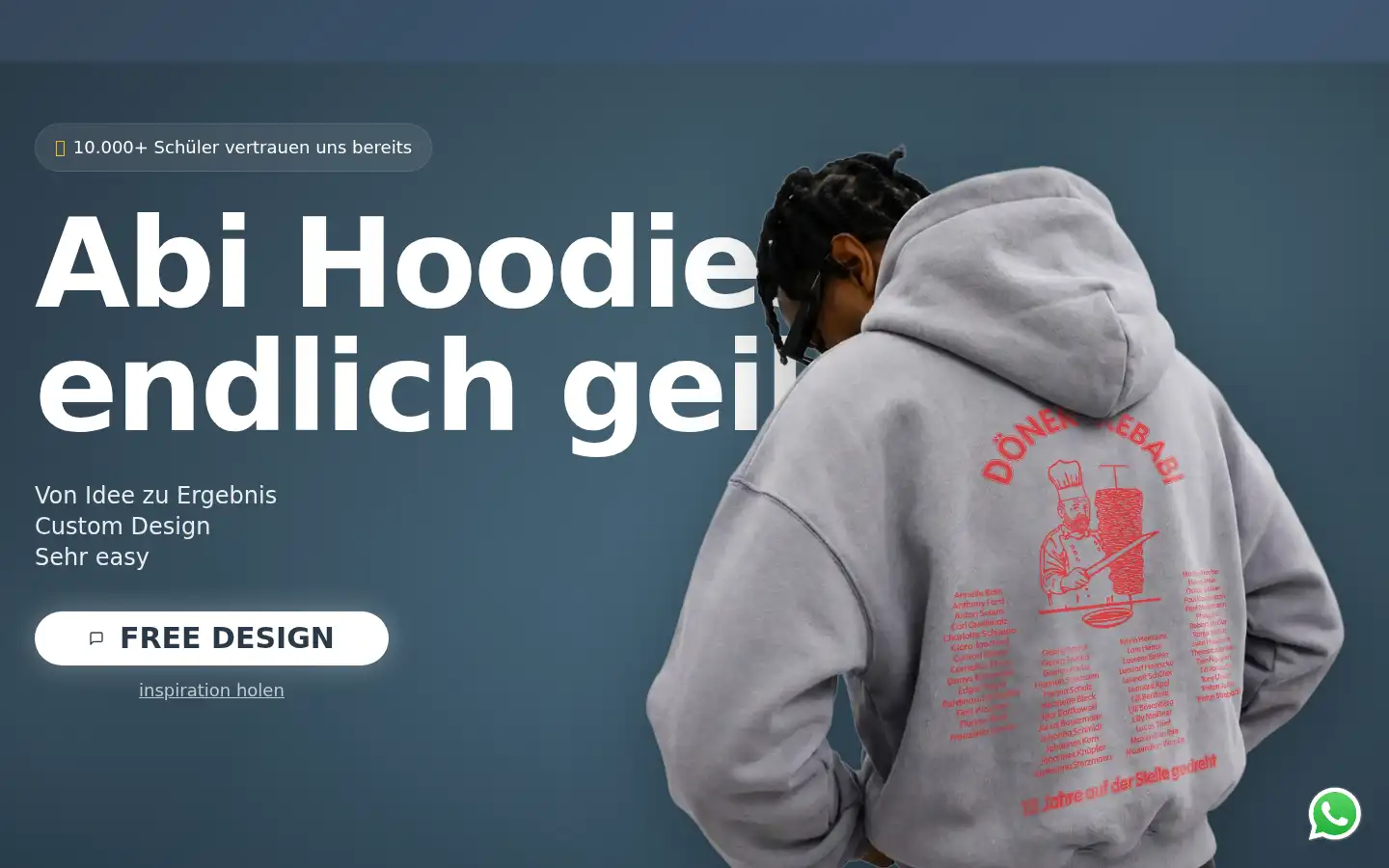 Screenshot of deinabihoodie.de