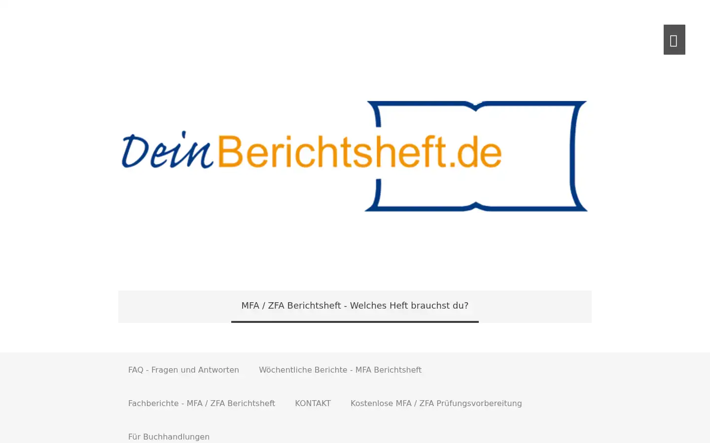 Screenshot of deinberichtsheft.de