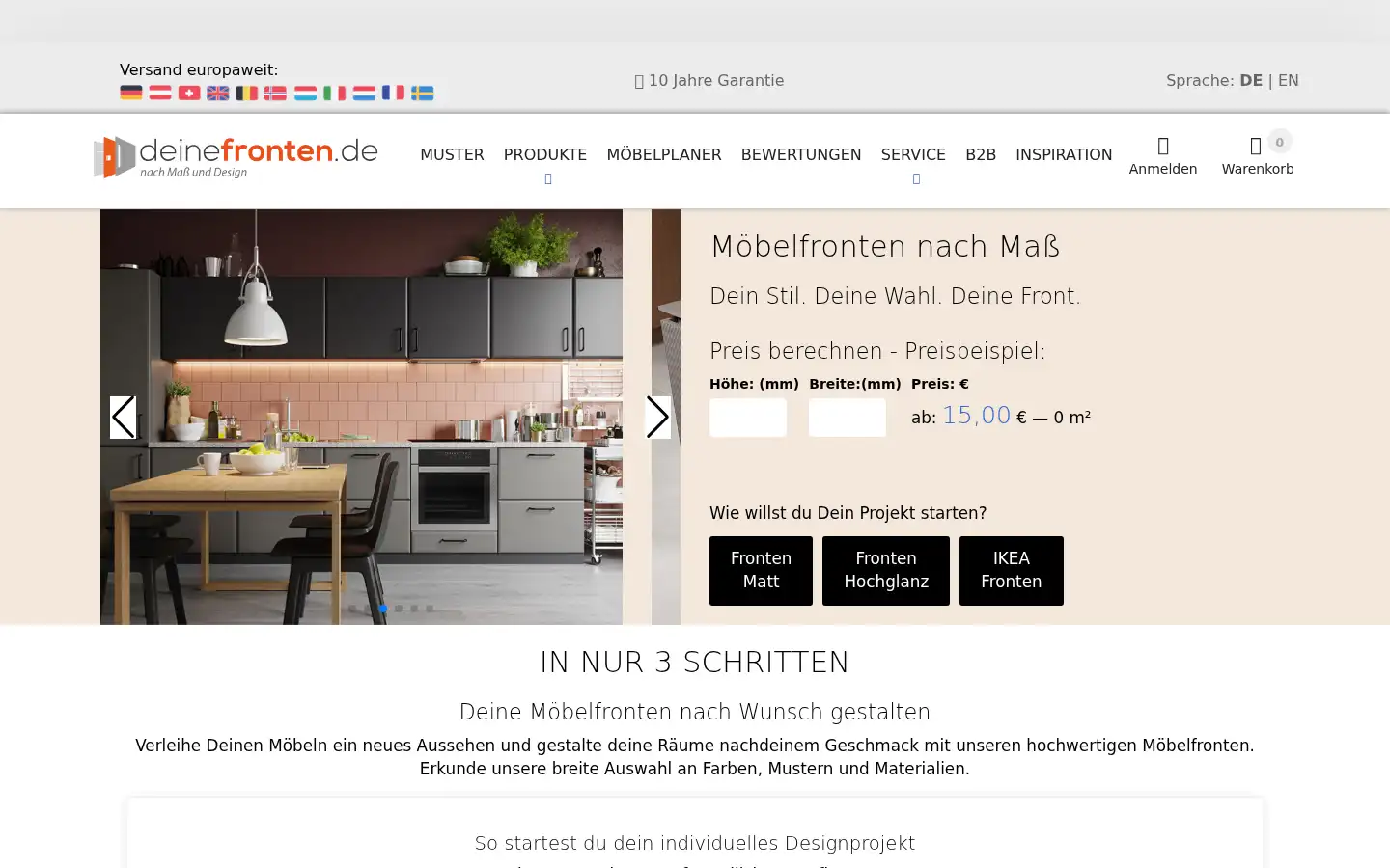 Screenshot of deinefronten.de