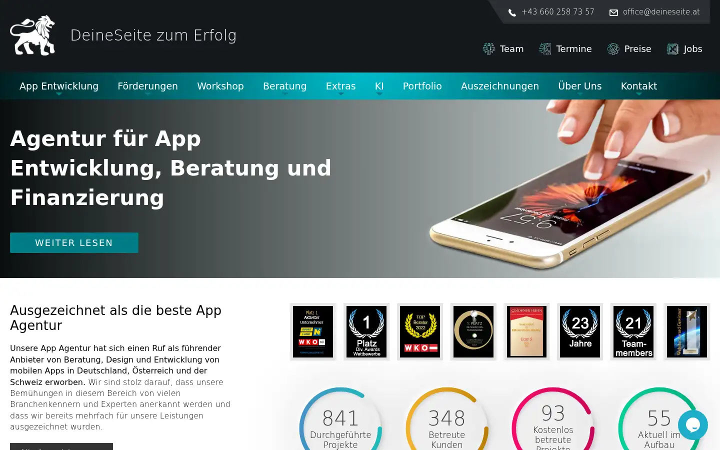 Screenshot of deineseite.at