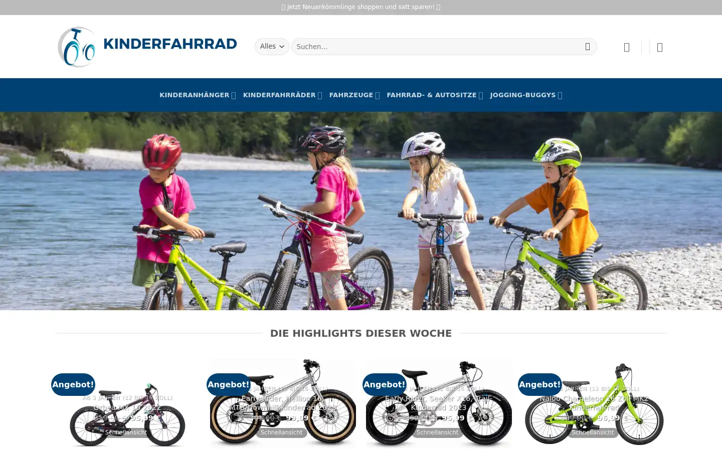 Screenshot of dekinderfahrrad.com