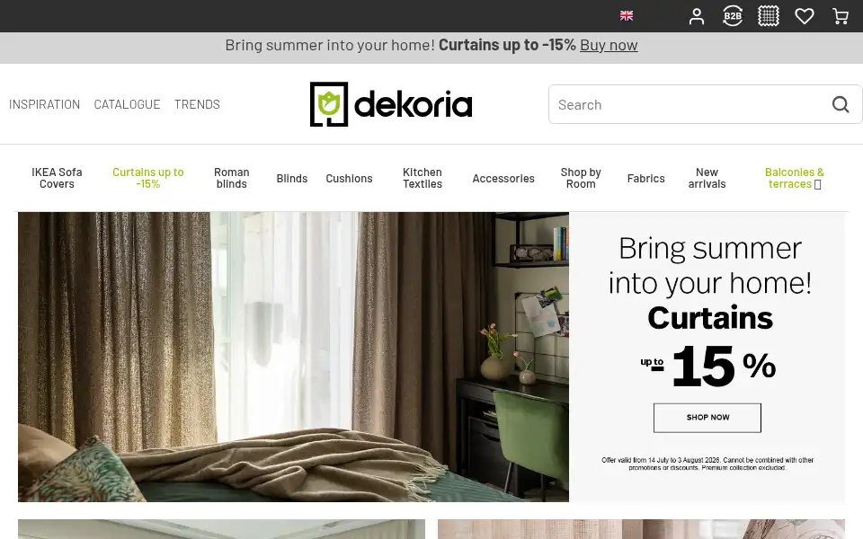 Screenshot of dekoria.co.uk
