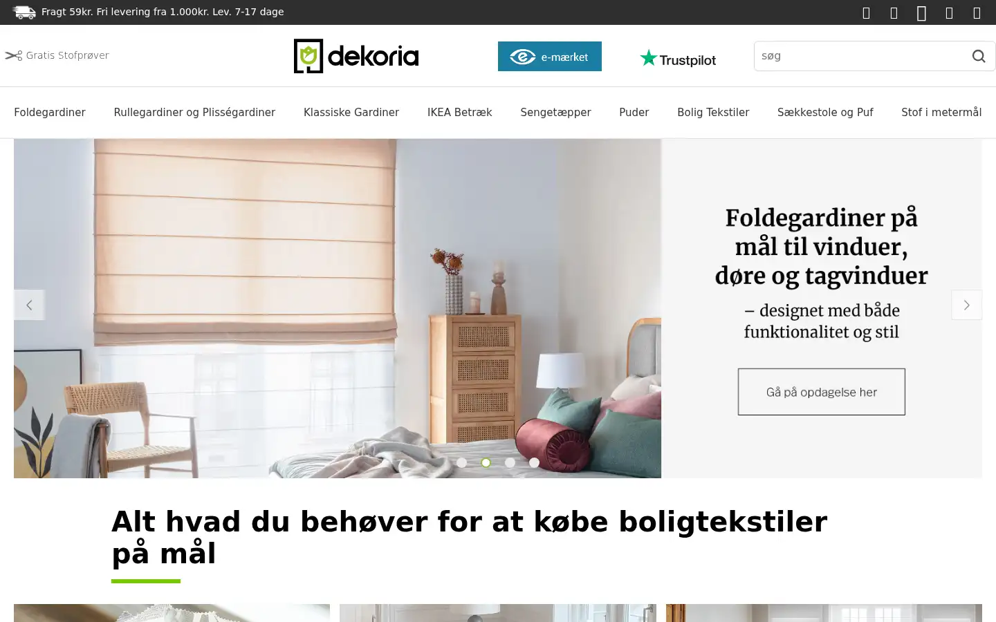 Screenshot of dekoria.dk
