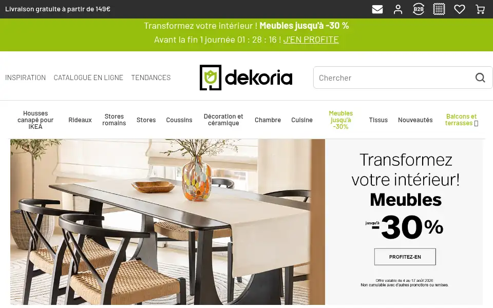 Screenshot of dekoria.fr