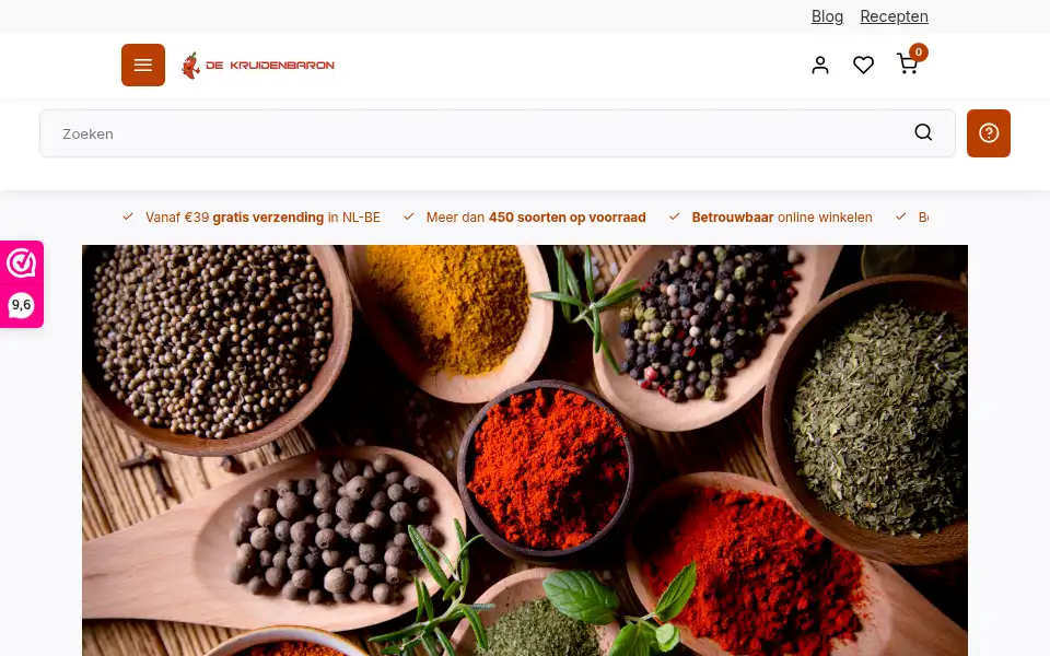 Screenshot of dekruidenbaron.nl