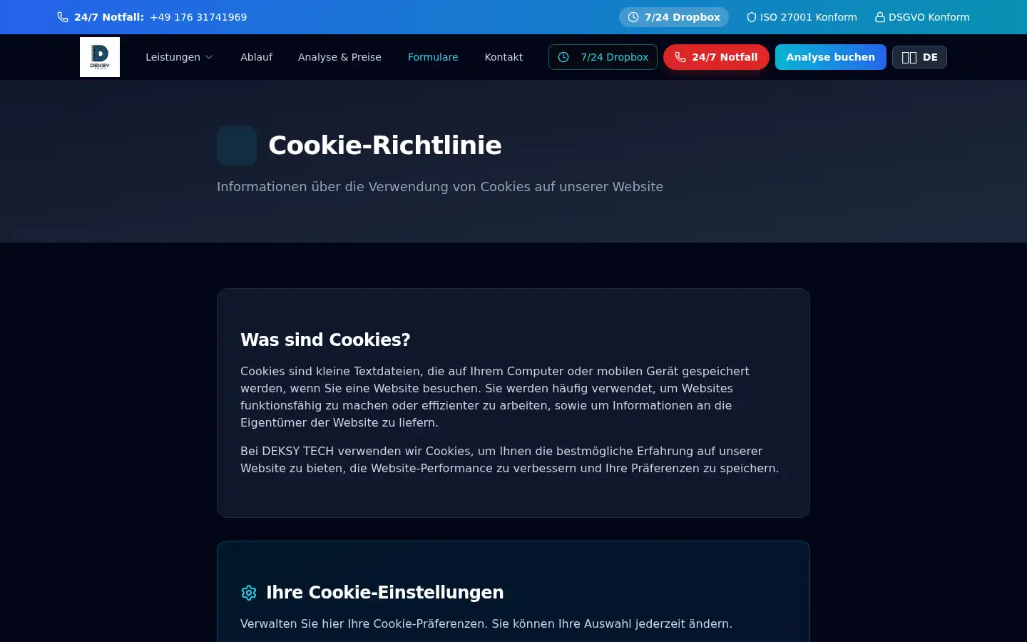 Screenshot of deksytech.com