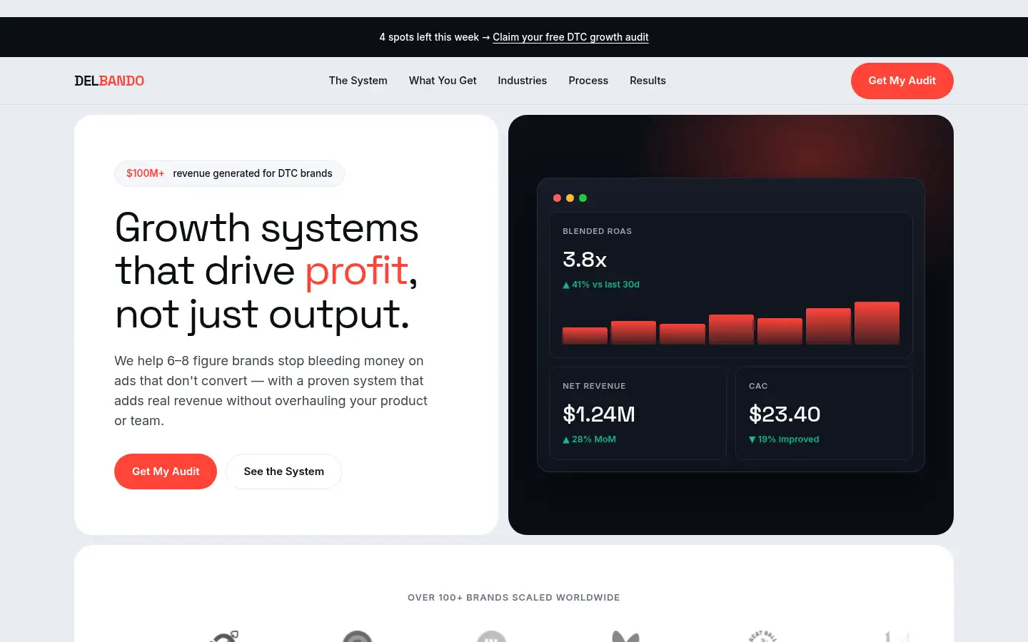 Screenshot of delbando.com