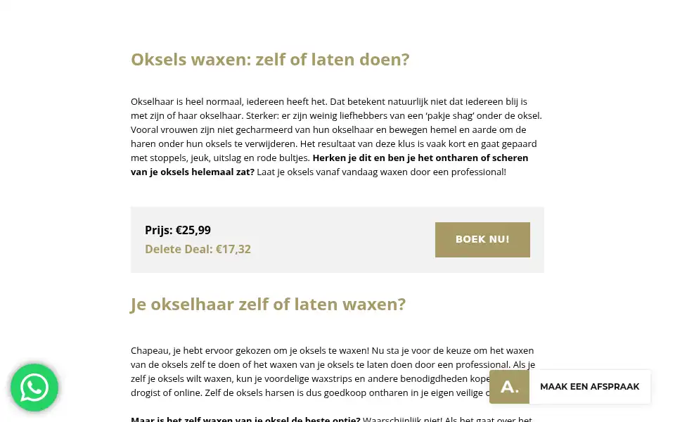 Screenshot of delete-waxing.com