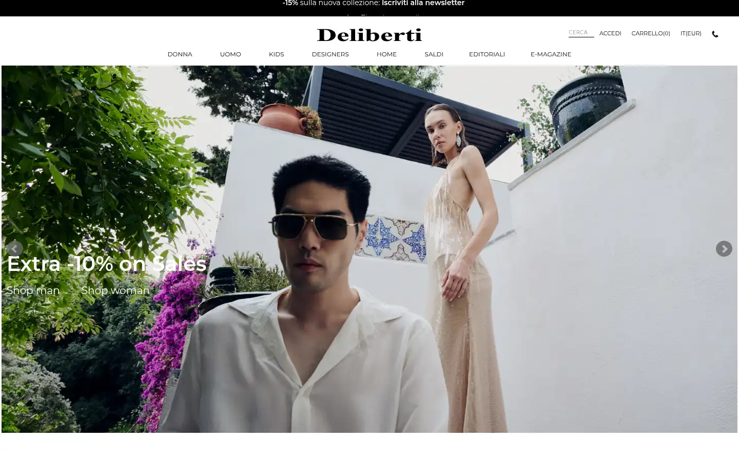 Screenshot of deliberti.it