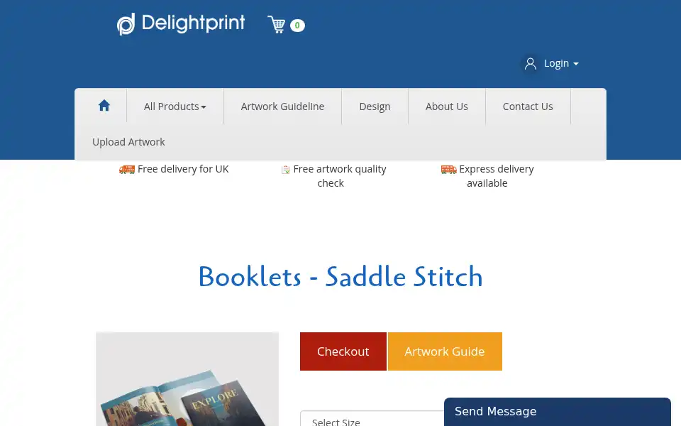 Screenshot of delightprint.co.uk