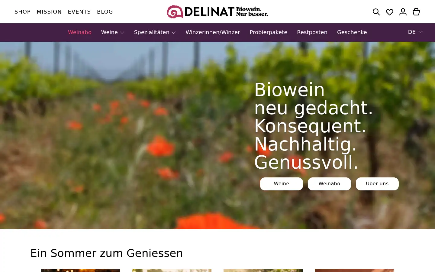 Screenshot of delinat.com