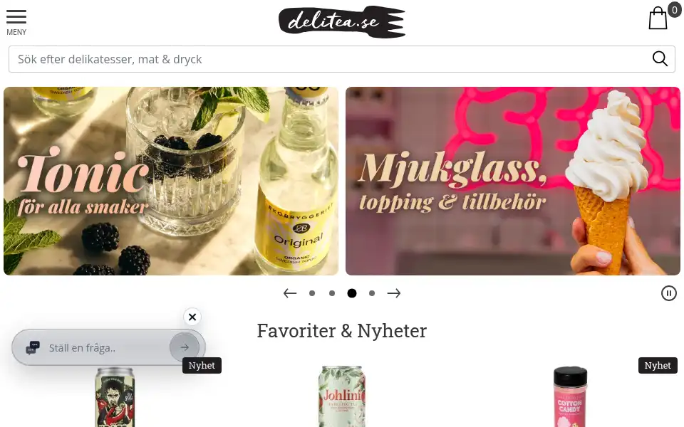 Screenshot of delitea.se