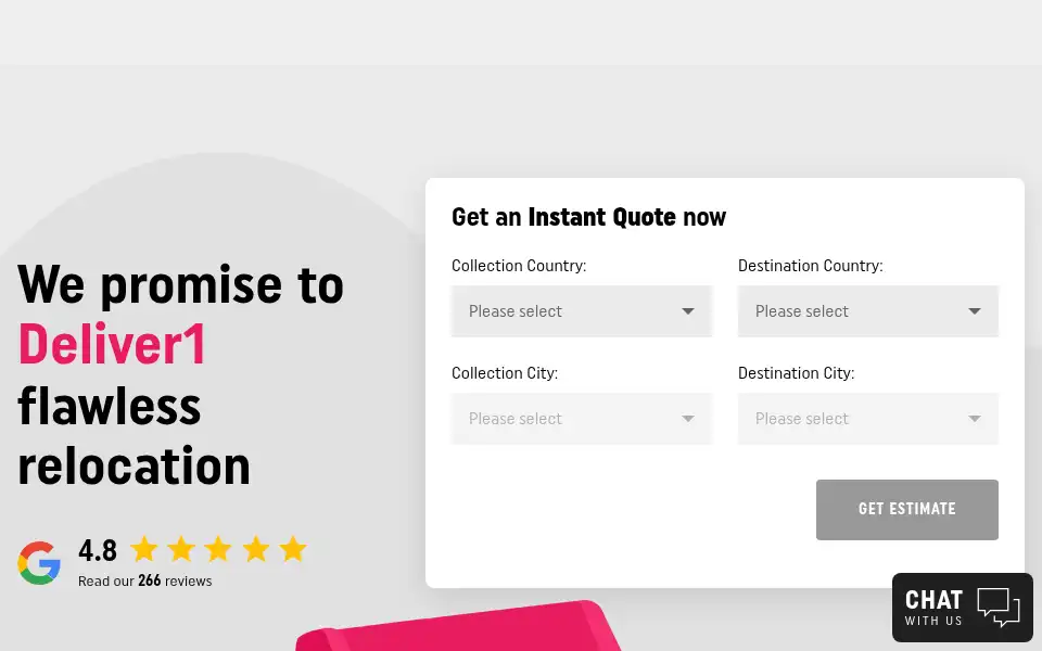 Screenshot of deliver1.co.uk