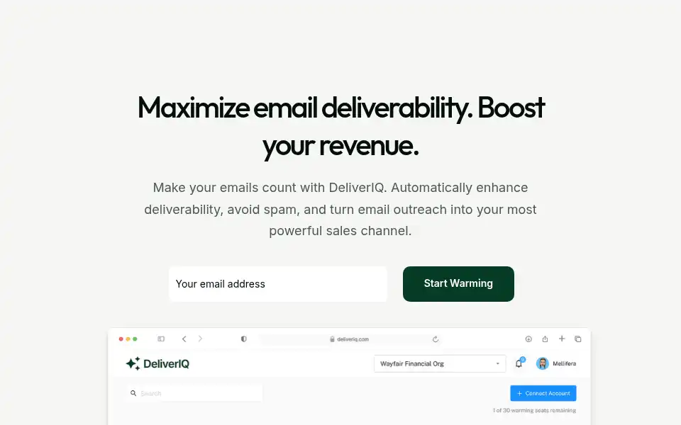 Screenshot of deliveriq.ai