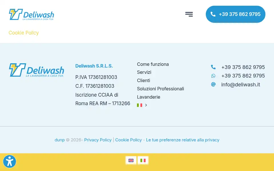 Screenshot of deliwash.it