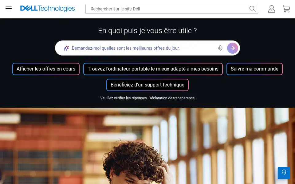 Screenshot of dell.fr