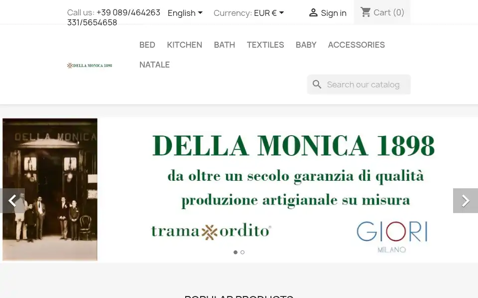 Screenshot of dellamonica1898.com
