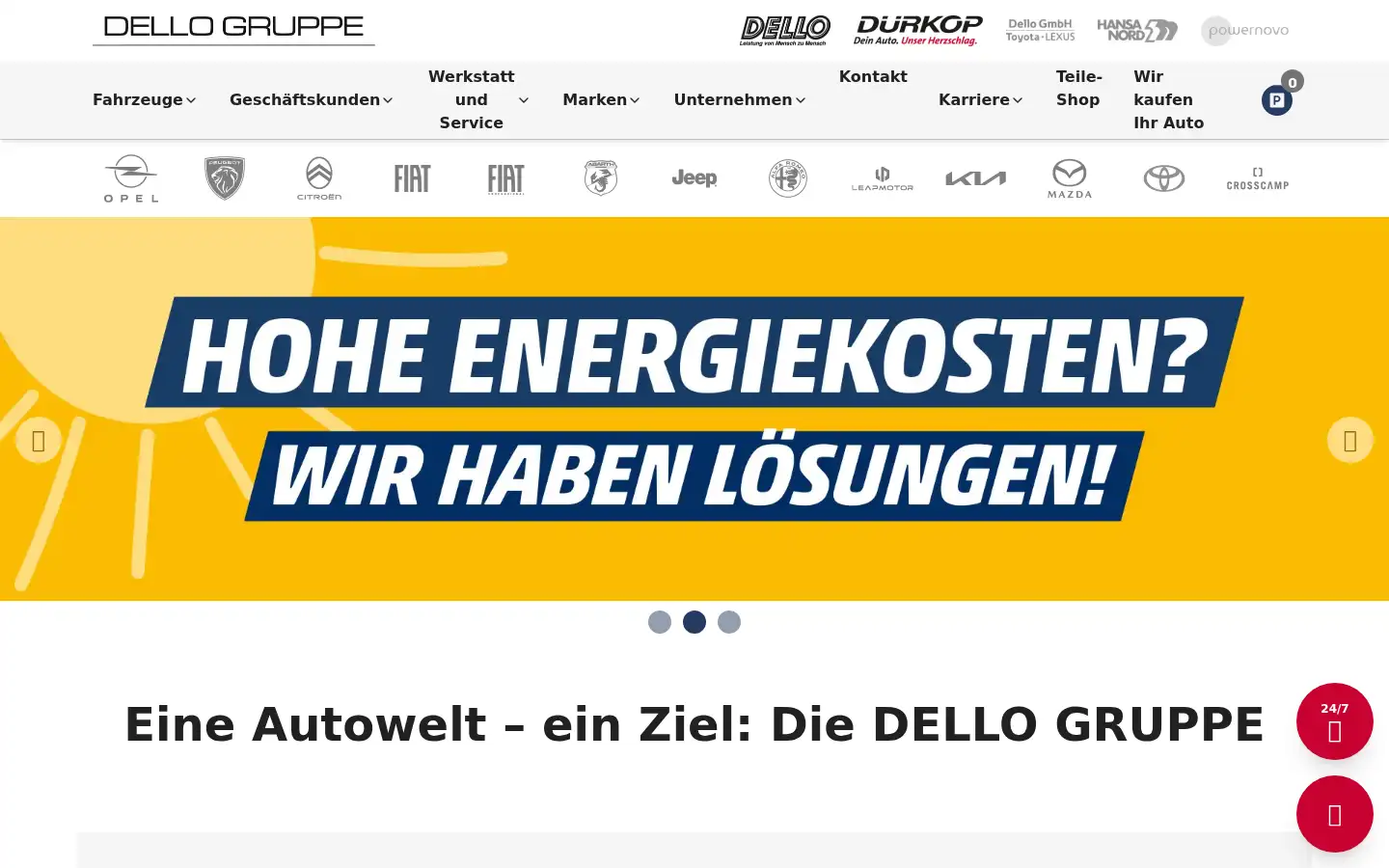 Screenshot of dello-gruppe.de