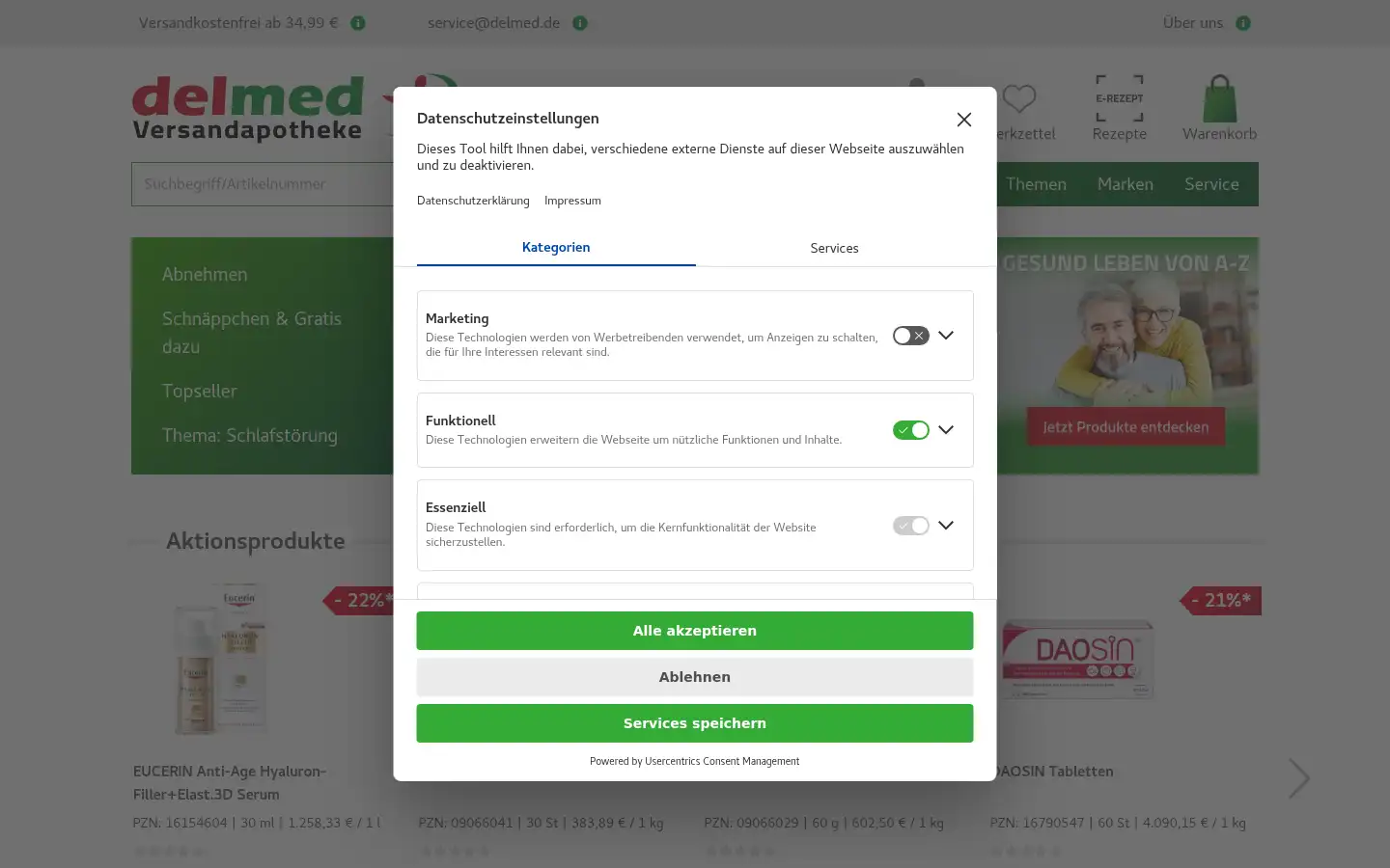 Screenshot of delmed.de