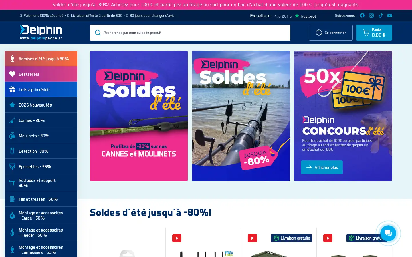 Screenshot of delphinpeche.fr