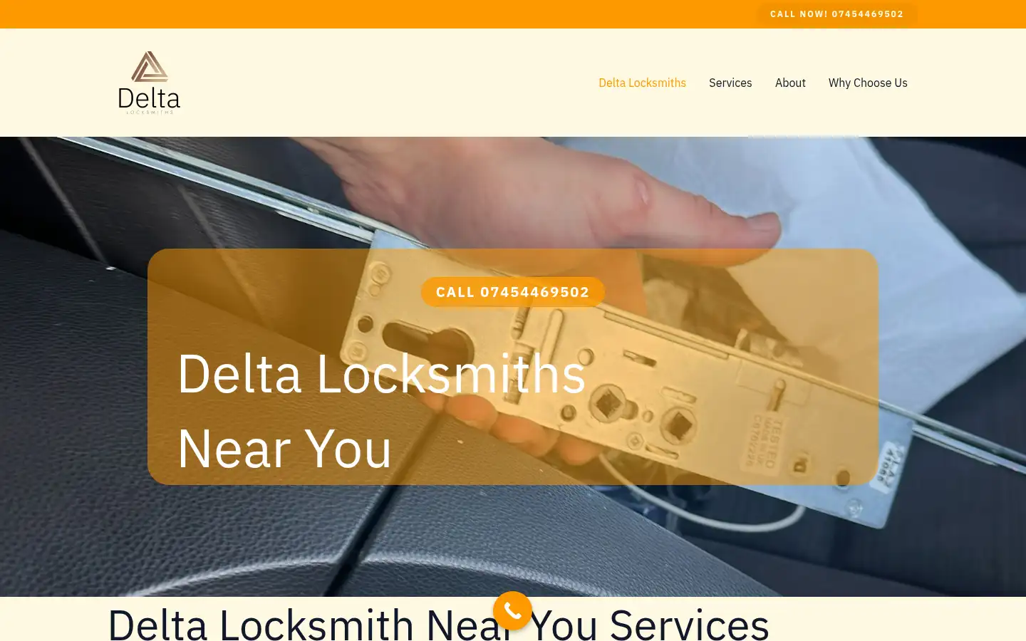 Screenshot of delta-locksmiths.co.uk
